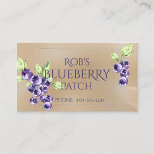 Carte de visite vintage Blueberries