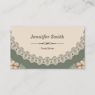 Carte De Visite Vintage Chic Floral
