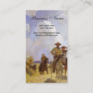 Carte De Visite Vintage Cowboys, The Parkman Outfit par NC Wyeth