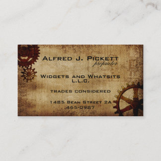 Carte de visite vintage de dents de Steampunk