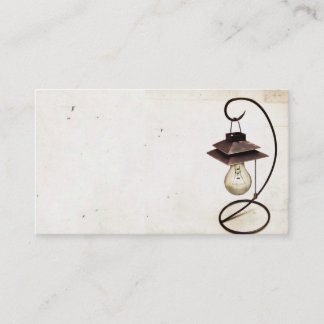 Carte de visite vintage de lampe de Steampunk