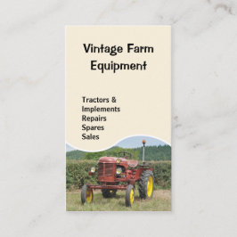 Carte de visite vintage de tracteur