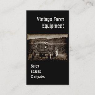 Carte de visite vintage de tracteur