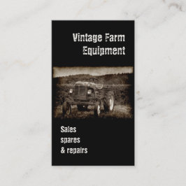 Carte de visite vintage de tracteur