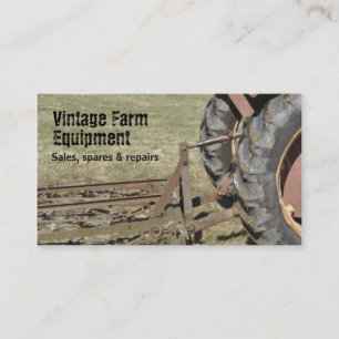 Carte de visite vintage de tracteur