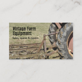 Carte de visite vintage de tracteur