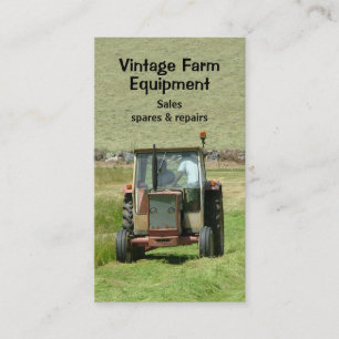 Carte de visite vintage de tracteur