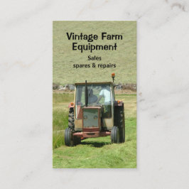 Carte de visite vintage de tracteur