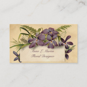 Carte De Visite Vintage, Élégant Floral, Vicorien, Personnalisé