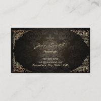 Vintage encadré Dark Damask Playwright