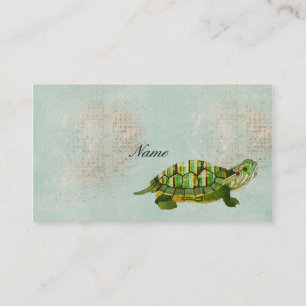 Carte de visite vintage/étiquettes de tortue de