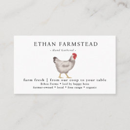 Carte De Visite vintage Family Chicken Farm Business
