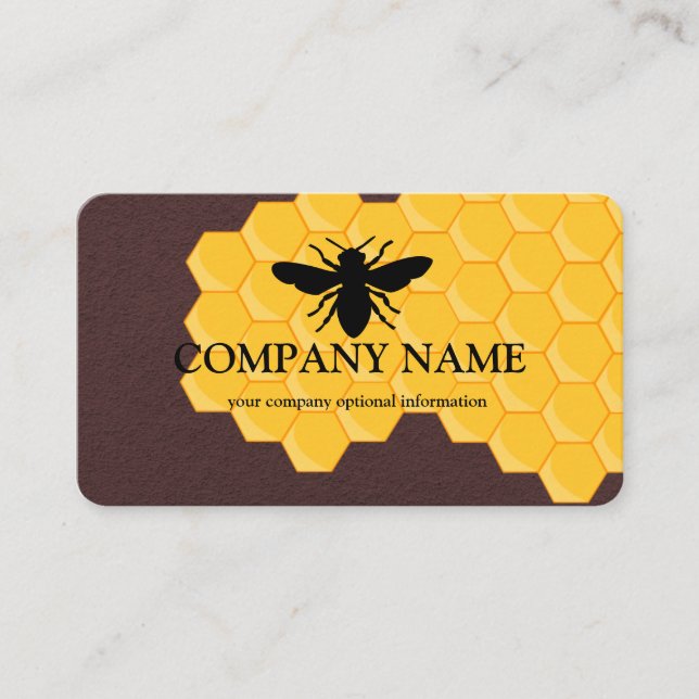 Carte De Visite Vintage Honeycomb Bee BeeKeeper Honey Apairist (Devant)