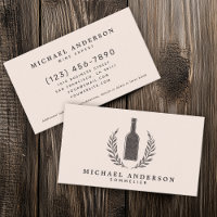 Vintage minimaliste Bar à vin sommelier barman