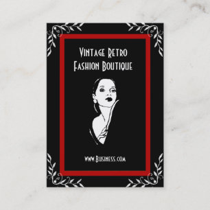 Carte de visite vintage mode rétro boutique 3