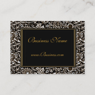 Carte de visite Vintage Ornate Frame Black Gold