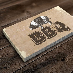 Carte de visite vintage pour barbecue