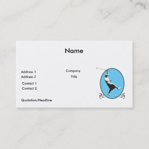 Carte De Visite vintage retro femme golfeur design
