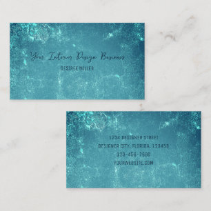 Carte De Visite Vintage Rustique Turquoise Vignette Texture