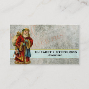Carte De Visite Vintage Vieux Monde Noël Père Noël