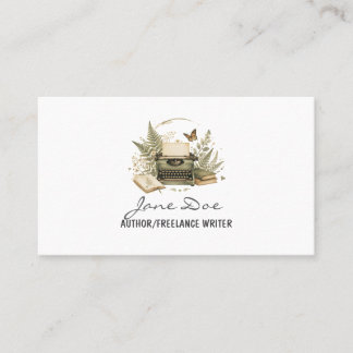 Carte De Visite Vintage Watercolor Author Business Card
