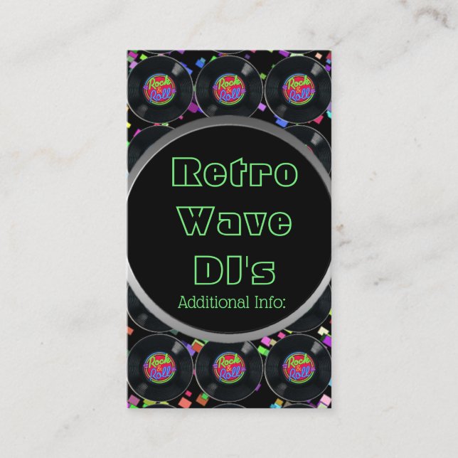 Carte de visite Vinyl Rock Et Roll 2 (Devant)