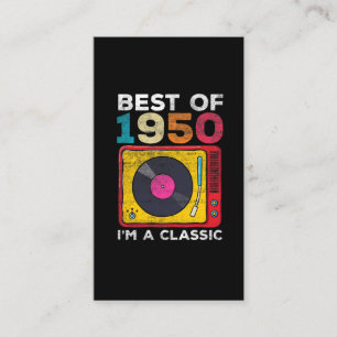 Carte De Visite Vinyles Vintages 70e anniversaire 1950 Né à 70 a