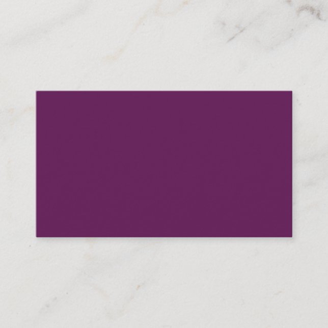 Carte De Visite Violet de raisin (couleur solide)  (Devant)