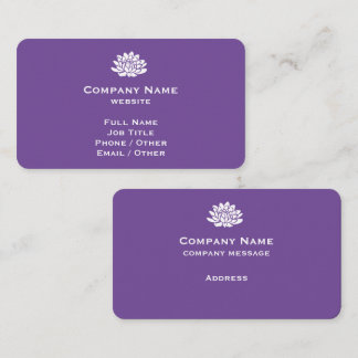 Carte de visite violet personnalisable