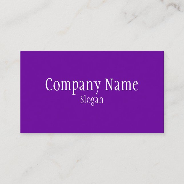 Carte De Visite Violet Pourpre Uni (Devant)