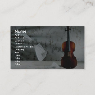 Carte De Visite Violon avec le flottement de feuilles de musique