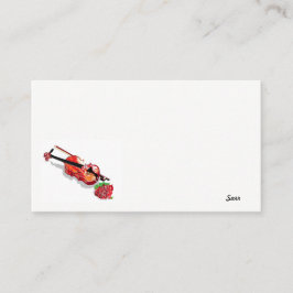 Carte de visite / Violon avec Rose