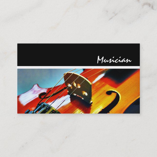 Carte De Visite Violon enseignant Joueur Studio Musique Musicien (Devant)