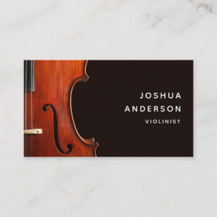 Carte De Visite Violon Enseignant Musicien professionnel Simple