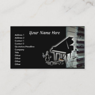 Carte De Visite Violon et trompette de clavier de piano