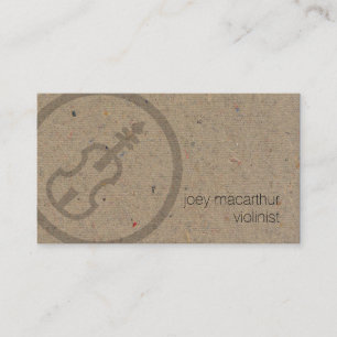 Carte De Visite Violoniste Bold Violon Icon Musique