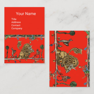 Carte De Visite Violoniste Lion, Hare