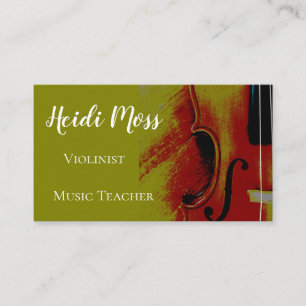Carte De Visite Violoniste professeur de musique
