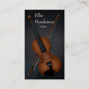 Carte De Visite Violoniste Trompe L'oeil Dramatique Premium