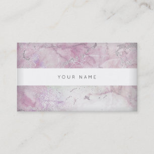 Carte De Visite Vip blanc pastel rose gris gris argenté