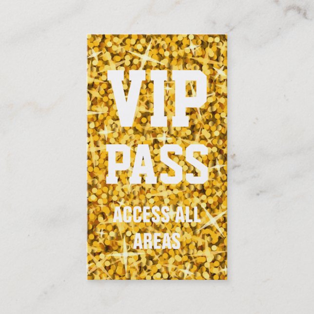 carte de visite "VIP PASS" de Glitz "Gold" (Devant)