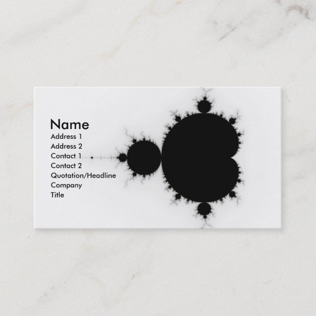 Carte De Visite Viratarupa - Art fractal (Devant)