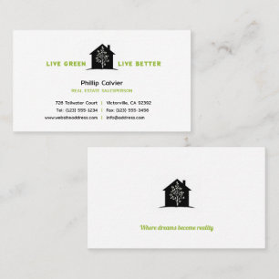 Carte De Visite Vis Vert, Vis Mieux Immobilier Premium