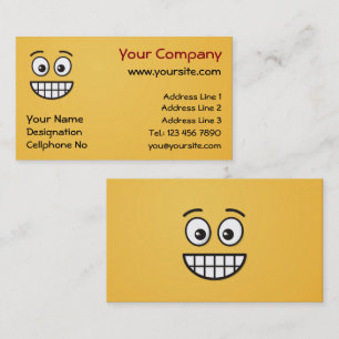 Carte De Visite Visage de broyage avec yeux ouverts