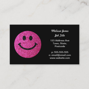 Carte De Visite Visage de parties scintillantes de faux de roses