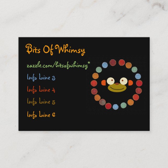 Carte De Visite Visage de singe ! (Devant)