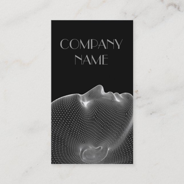 Carte De Visite Visage de tête humaine de docteur clinique privée (Devant)