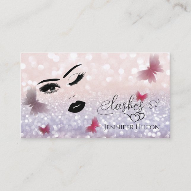 Carte De Visite Visage sensuel moderne attrayant (Devant)