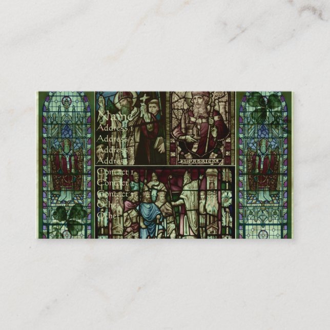 Carte De Visite Visages de saint Patrick (Devant)