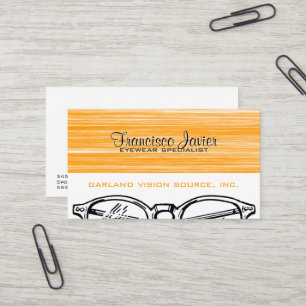 Carte De Visite Vision d'optométrie de lunetterie de lunettes